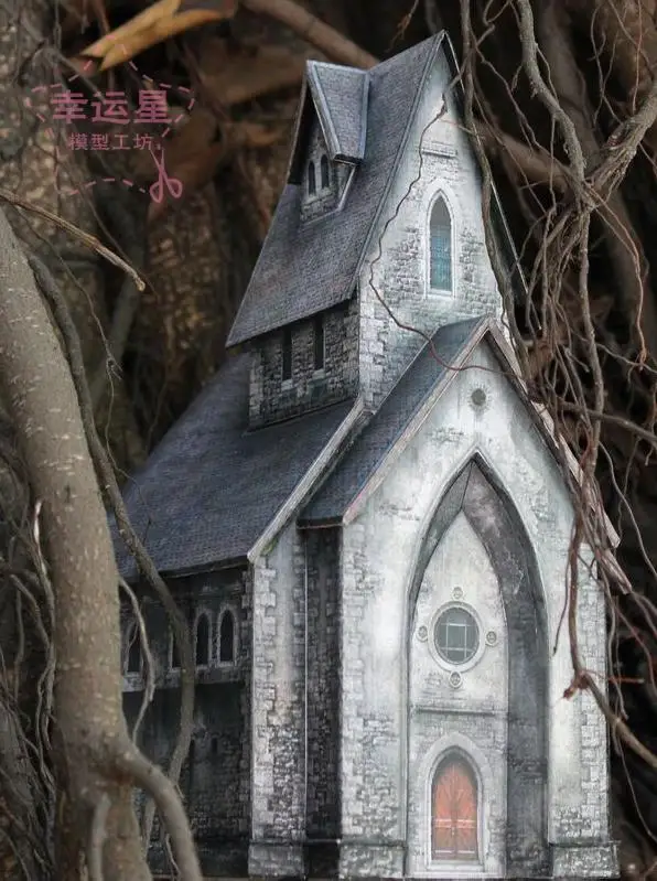 

Medieval Buildings 1: 87 Forest Chapel 3D Paper Model DIY Handmade Toy