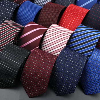 Neue Dot Gestreiften männer Krawatte Mode Klassische Weiche Krawatten Blau Schwarz Rot Rosa Jacquard Woven Polyester Krawatte Täglichen Verschleiß zubehör