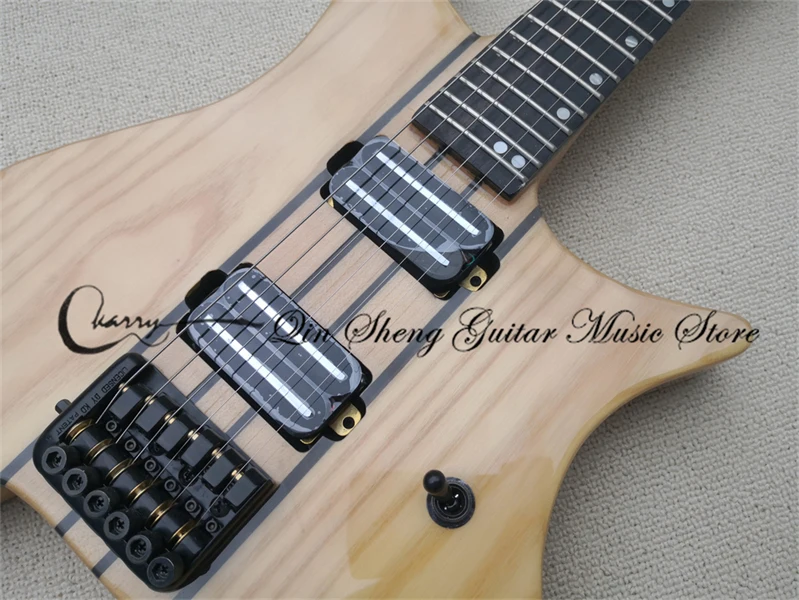 Order booking 6 strings electric guitar,hedless guitar,ASH body,dual-track pickups,High-quality bridge