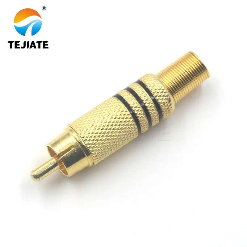 1 Pcs Lotus Femminile Spina Rca di Loto Presa Femmina di Saldatura Tipo di Amplificatore Audio Placcato Oro Rosso/Nero