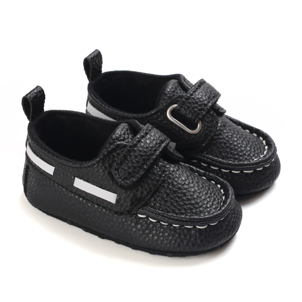 Baywell Baby Boys Sneaker Infant Soft Sole Anti-slip PU Leather Toddler Newborn Prewalker Baby Cribster Shoes 0-18M