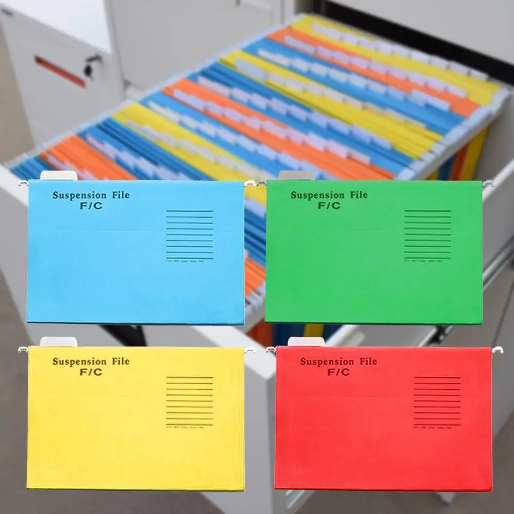 25Pcs Dokument Veranstalter Hohe Haltbarkeit Glatte Oberfläche Dokument Taschen Dicken Papier Lebendige Farbige Datei Ordner