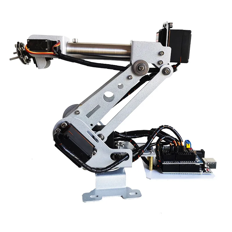 Assembled 6 Axis Robot Arm Robotic Arm with 6pcs High Torque Servos Mechanical Control for Arduino DIY Project