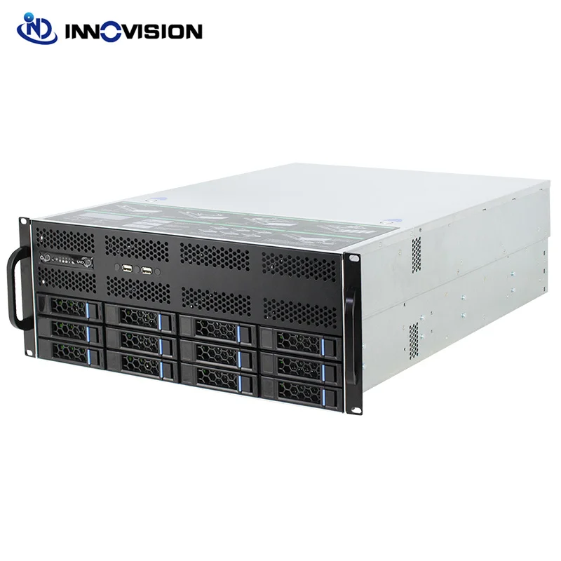 

Hotsale S46512 4u rack Huge data storage cloud server chassis 4u rack case 12 hotswap HDD bays