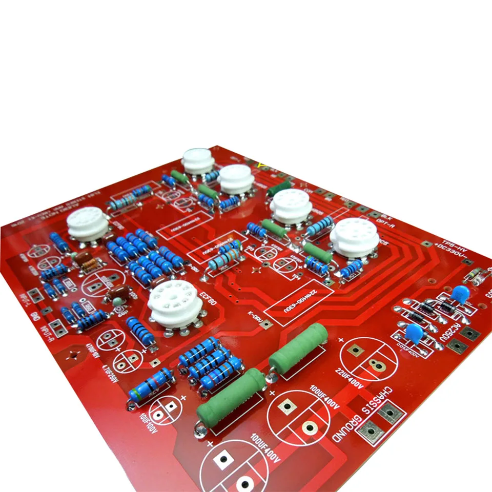 WEILIANGHi-End Stereo Push-Pull EL84 Vaccum Tube Amplifier PCB DIY Kit and Finished Ref Audio Note PP Board with Capacitance