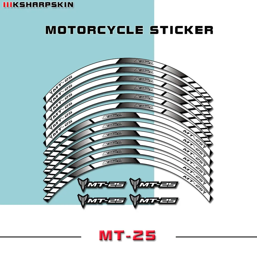 

Motorcycle Wheel Ring Sticker Waterproof Reflective High Quality Sticker for Yamaha MT-25