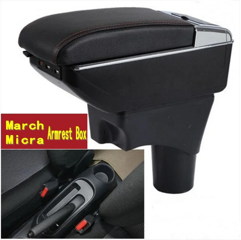 Arm Rest Nissan March Micra K13 Sunny IV Armrest Box Center Console Central Store Content Storage with Cup Holder Ashtray USB