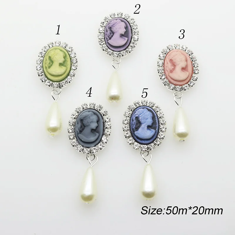 

New Fashion 10Pcs/lot 50*20mm oval Pendant Jewelry Findings Rhinestone beauty Resin Accessories Caps Decoration For Making