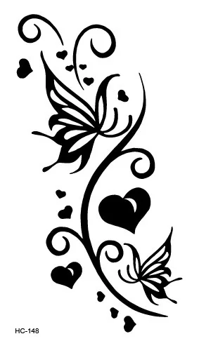 Classic Black Tatoo Cat Bird Fake Tattoo Tatuajes Hand Tatouage Body Waterproof Temporary Tattoo Sticker Small Taty T1853