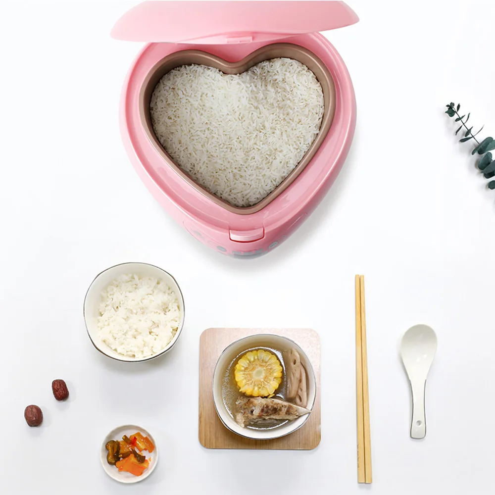 Peach heart-shaped rice cooker smart mini rice cooker household for 1-2-3-4 people 1.8L 220V Multifunctional