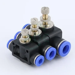 Air Flow Speed Control Valve Tube Water Hose Pneumatic Push In Fittings Throttle Valve SA 4-12mm