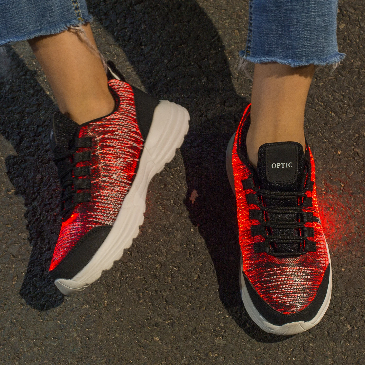 Unclejerry led sapatos de fibra óptica para homens e mulheres, sapatos light-up com carregamento USB, correndo sneaker para adultos, novos