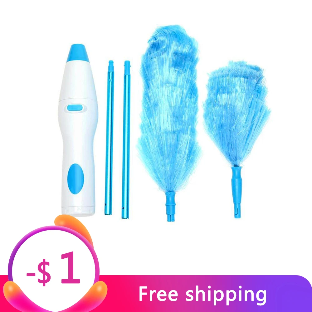 

Electric Dust Cleaner Spin Feather Duster,360 Degree Adjustable Dust Cleaning Brush, Microfiber Magic Duster, Instant Duster, Pr