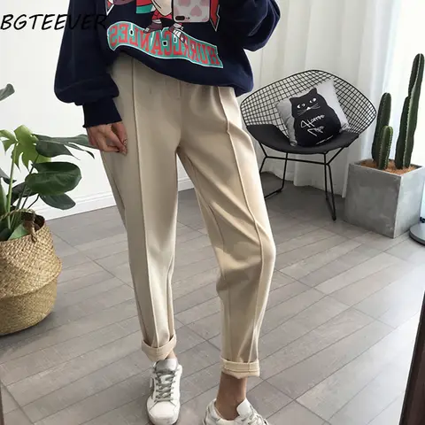 Winter Wool Pencil Pants for Women BGTEEVER