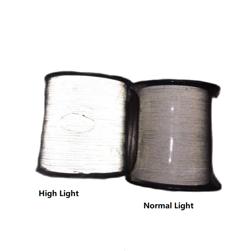 0.25MM/0.5MM/1.0MM/1.5MM/2.0MM Two-side High Light Reflective Thread Silk Warning Material