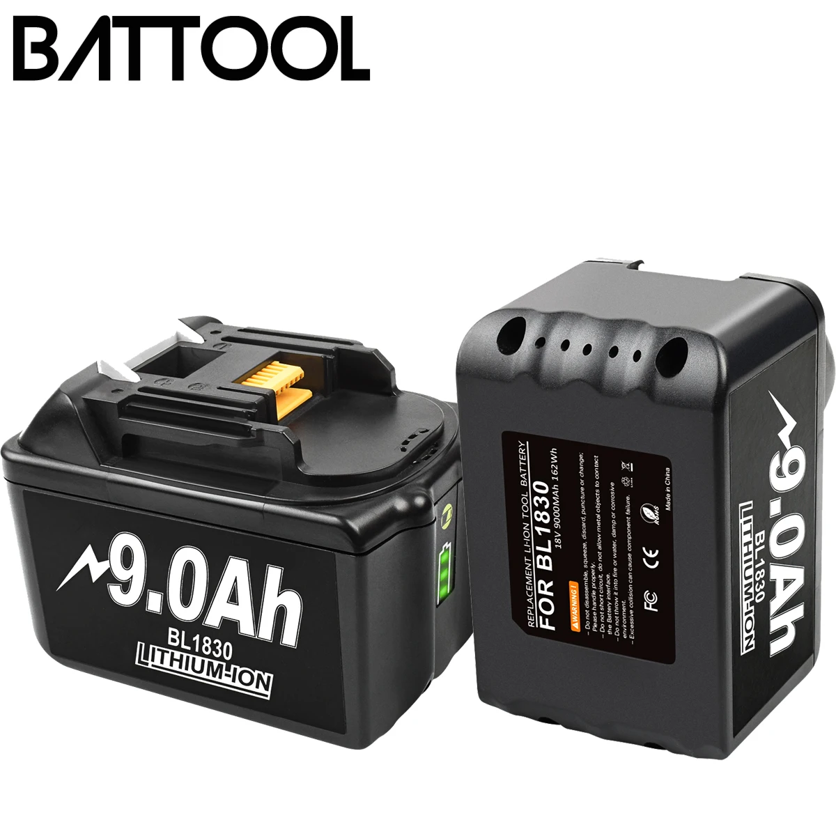 

BATTOOL Replacement Battery Li-ion 18V 9000mah For Makita BL1830 BL1830B BL1815 BL1820 BL1815 BL1815N BL1820 Power Tools Battery