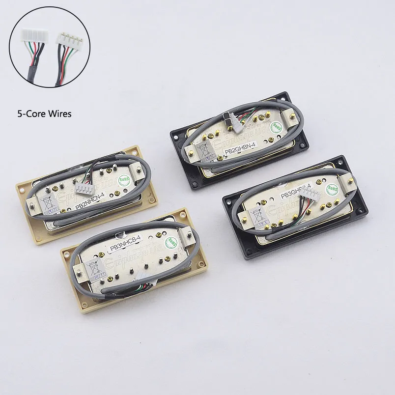 1 Set  Original Genuine  Standard PRO Electric Guitar Alnico Humbucker Pickup  Nickel / Gold Cover