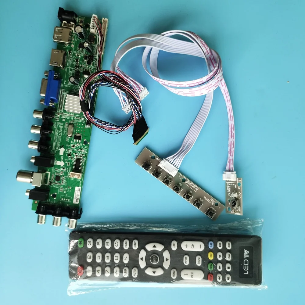 

Kit For LP140WH2-TLQ1/LP140WH2-TLE2 HDMI remote LED USB VGA TV DVB-T DVB-T2 board digital Signal controller 40pin 1366X768 14"