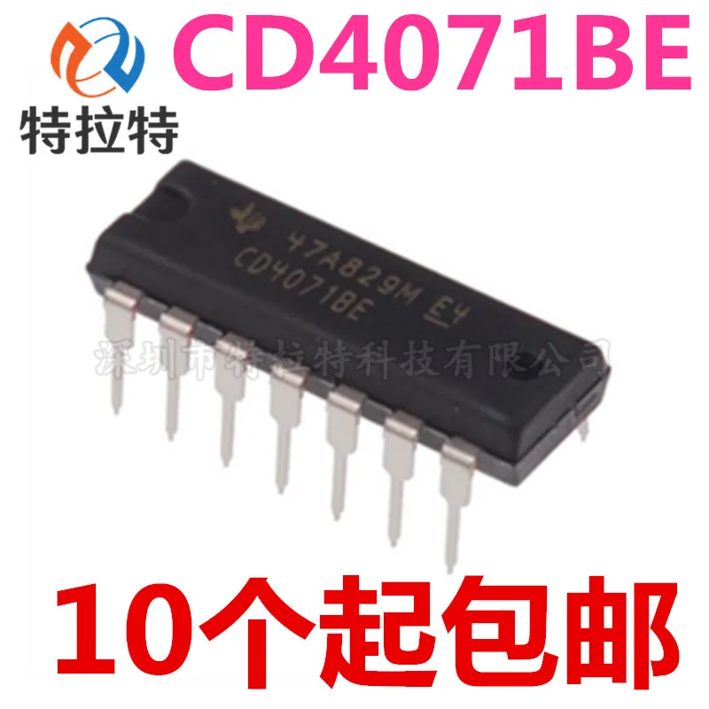 10pcs/lot CD4071 CD4071BE Dip-14 the Logic Chip Quad 2-Input Inclusive-Or Gate Brand New & Original