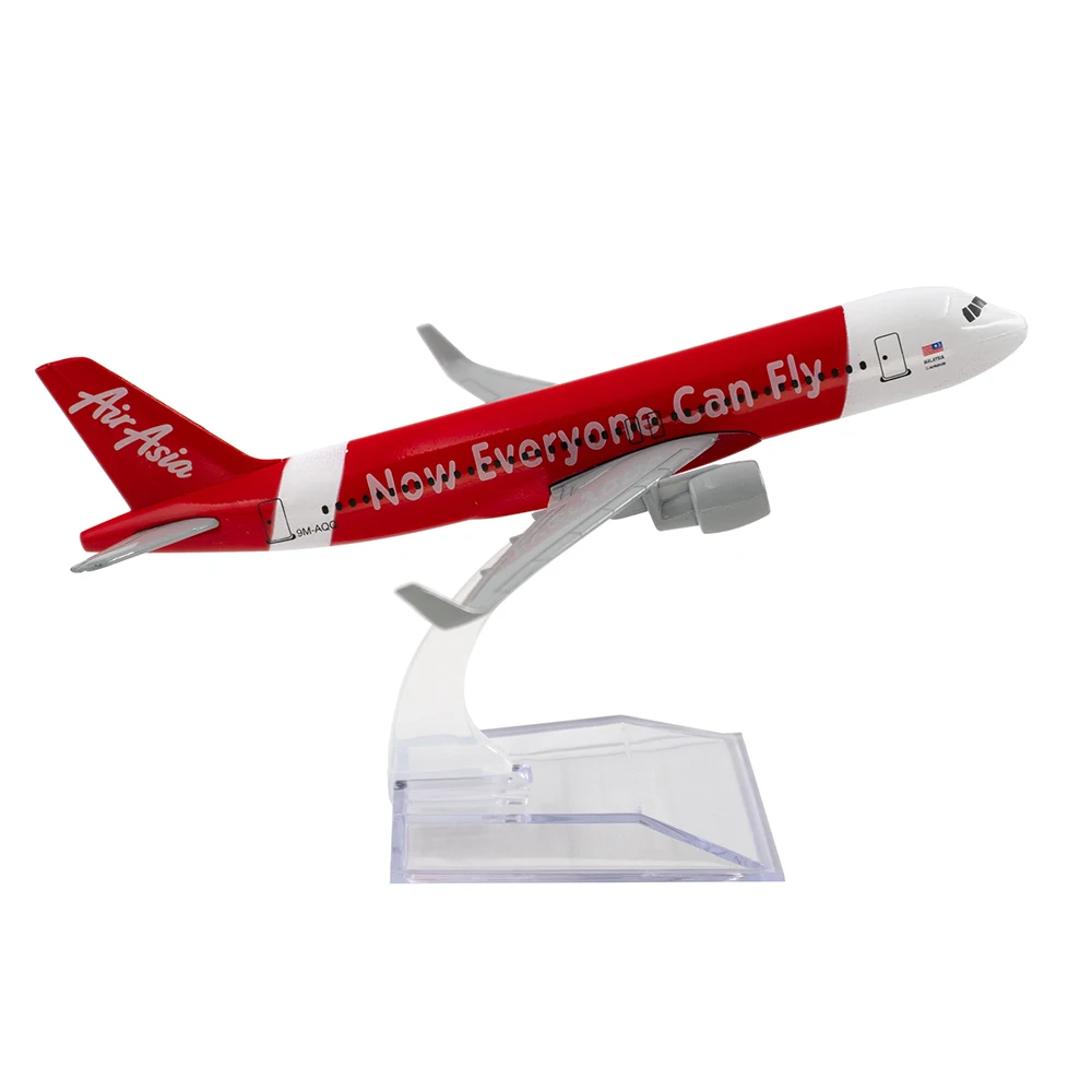 1/400 Scale Alloy Aircraft Airbus a320 Air Asia 16cm Plane Model  Children Kids Gift for Collection Desk Decoration