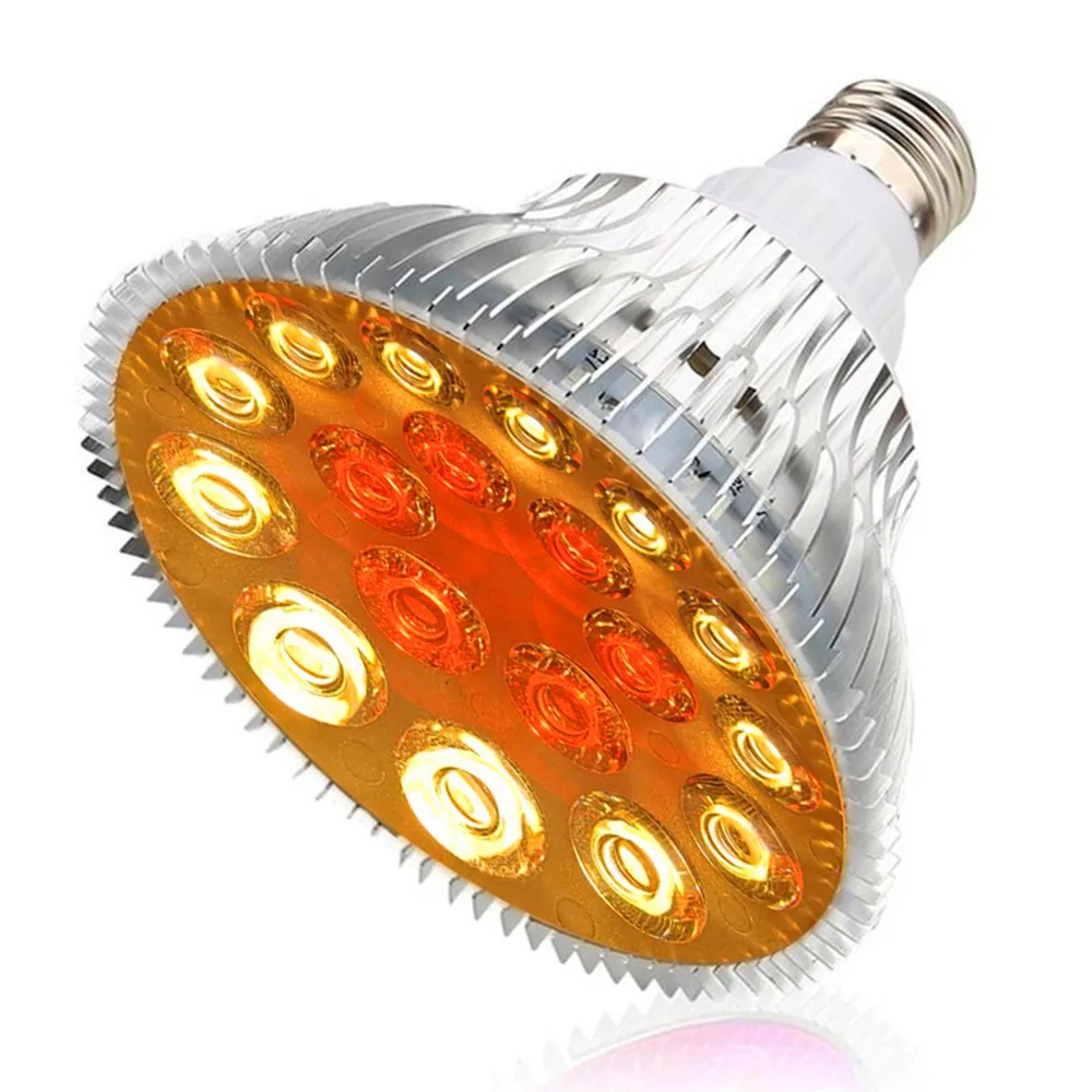 Lâmpada de led para cultivo de vegetais, 54w, 18 leds, espectro completo para estufa, plantas médicas, vegetais, ambiente interno, caixa de cultivo