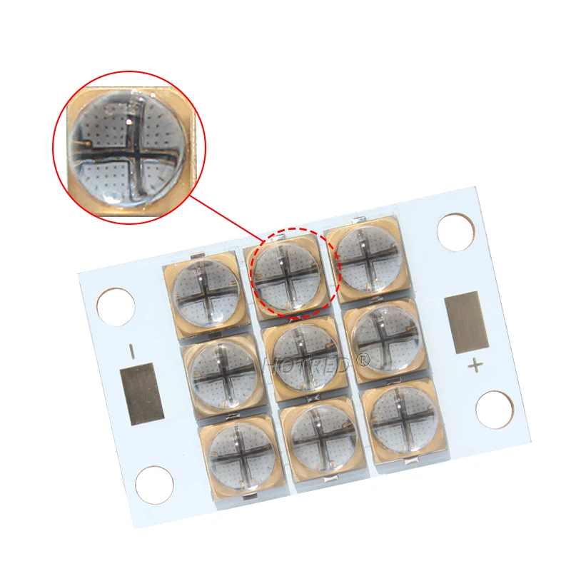 90W 100W High Power UV Purple LED Light Curing Lamp Module LG6565 3D Label Inkjet Printer Glue 365nm 385nm 395nm 405nm COB Chip