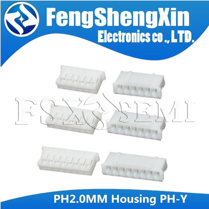 50pcs/lot  PH2.0mm Plastic Shell / Housing PH 2.0MM 2P/3P/4P/5P/6P/7P/8P/9P/10P/11P/12P/13P/14P/15P/16P White connector