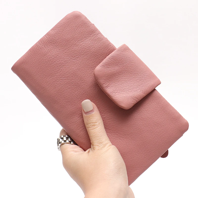 SC Fashion Real Leather Large Purse For Women Daily Functional Flap Long Wallet Card Coin Purses Female Cowhide Clutch Handbags