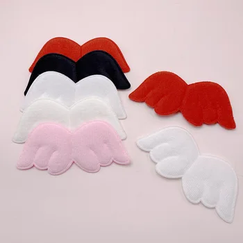 30 pz/lotto 10.5cm x 5cm Feltro Angelo ala Imbottito Appliques per Abiti FAI DA TE Forniture Per Cucire FAI DA TE Arco Dei Capelli decorazione