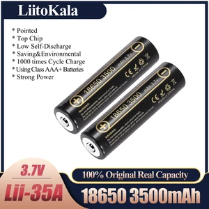 Wiederaufladbare Batterie Liitokala-Li-Ionen, Lithiumbatterie, hohe Entwässerung, Laterne, Vaping, Li-35A, 18650, 3500mah, 3,7 V, 10a 10 Hauptverkaufsbatterie VAPO - №2