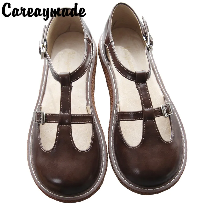 Careaymade-Women Sandals Literature art breathable hollow shoes  fairy women's shoes thick soled student shoes big toe shoes