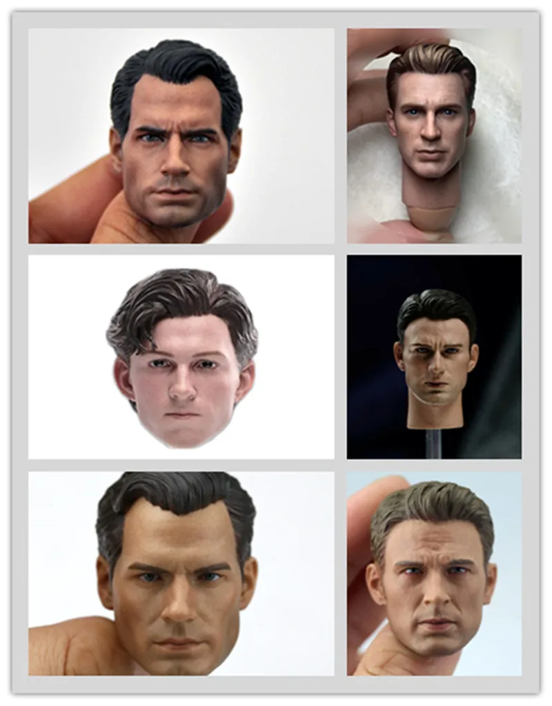 1/6 Scale Henry Cavell Steve Rogers Tom Helander Malemal Head Sculpt Model PVC Head ir Fit for 12in Action Figure Body Doll