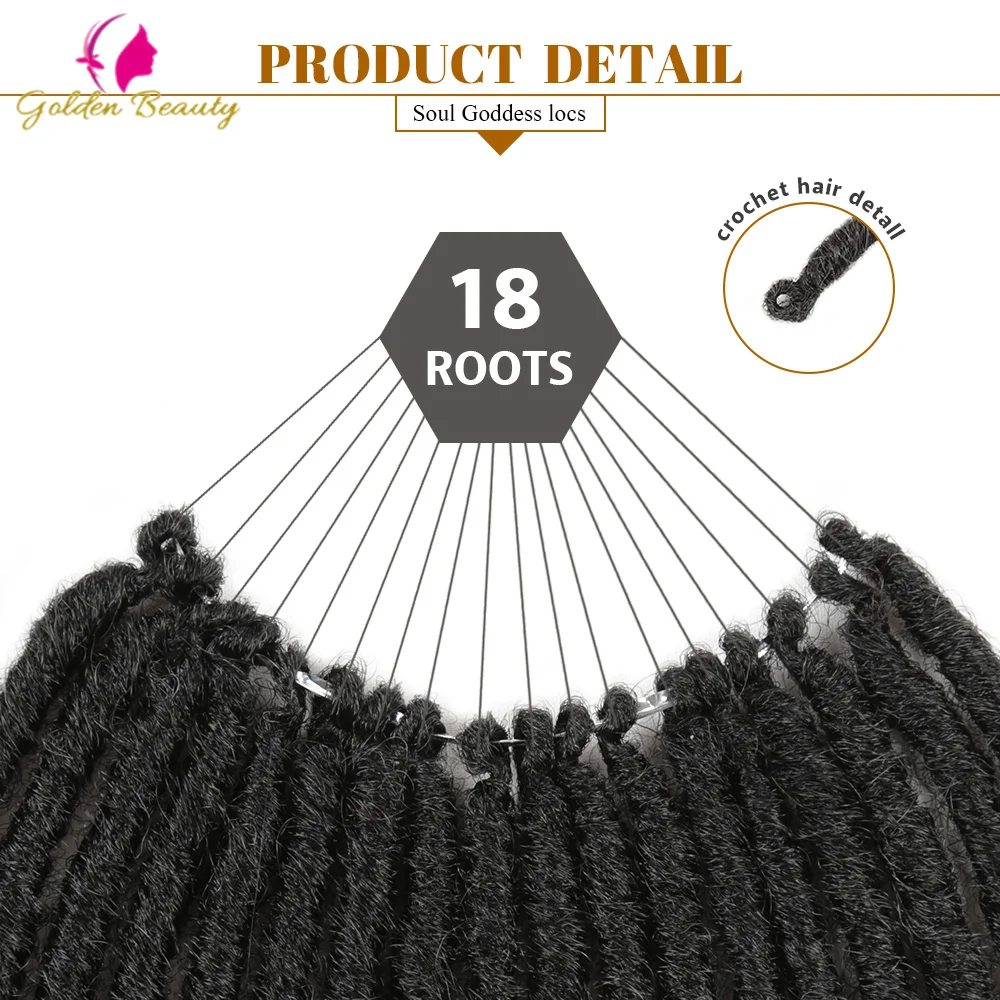 Soul Goddess Faux Locs Crochet Braids Hair Soft Natural Synthetic Braids Dreadlocs 20\