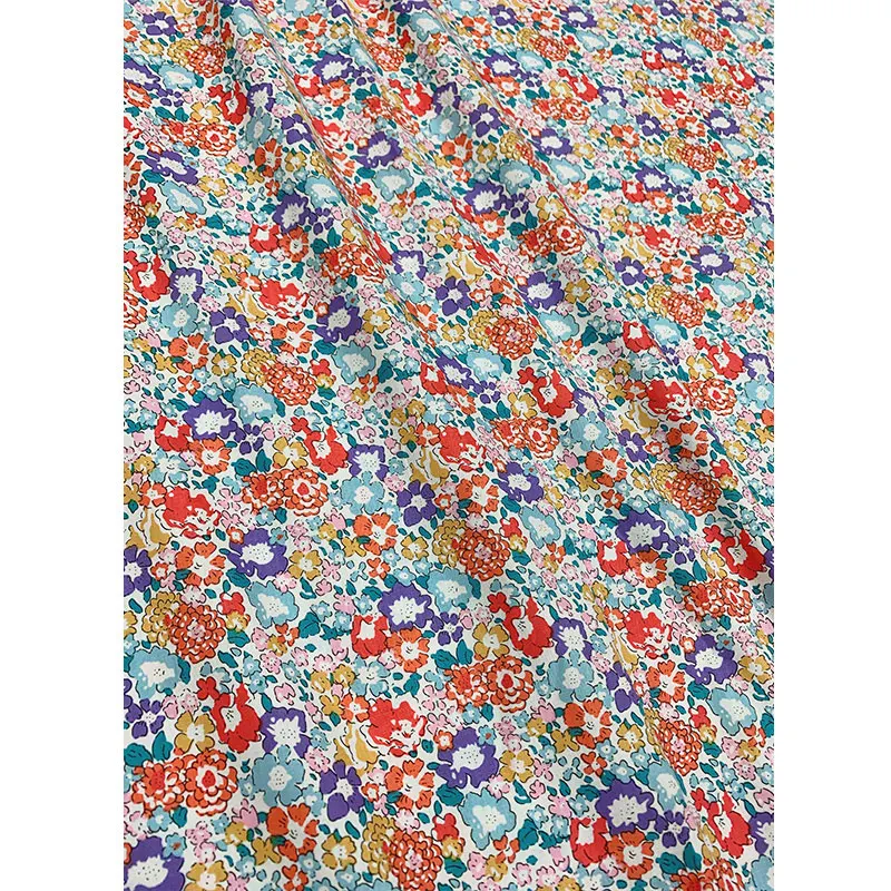 145x50cm Cotton Small Flower Fabric DIY Clothes Women\'s Handmade Children\'s Clothing  Cloth