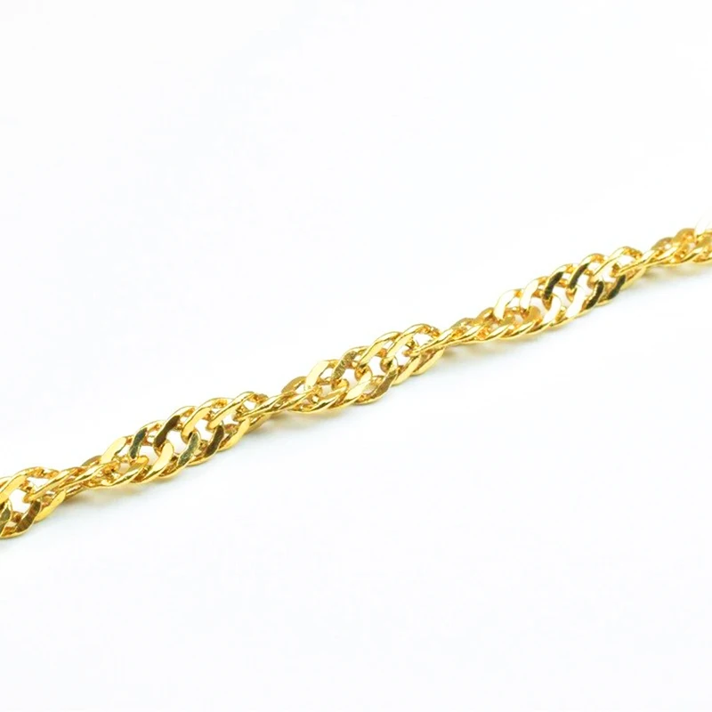 100% 14K Gold Filled Singapore Chain 1.8MM Chain Necklace Gold jewelry Minimalist Gold Filled Chain DIY Jewelry