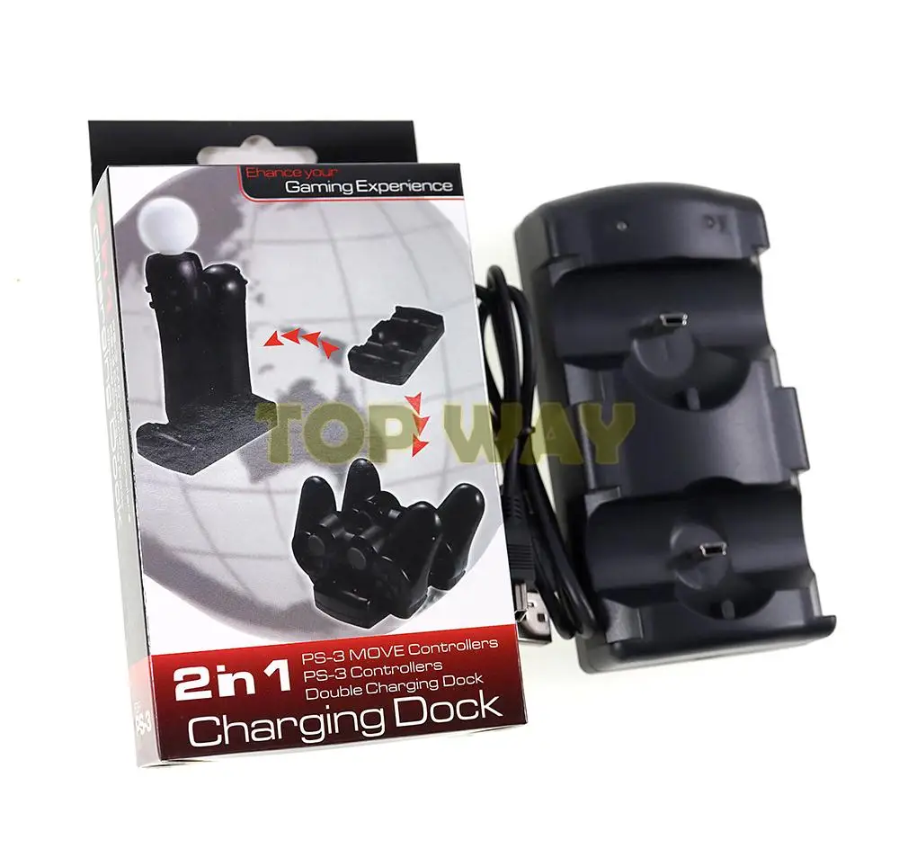 5 шт. для беспроводного контроллера PS3 2 в 1, двойная зарядка, док-станция с питанием от USB, зарядное устройство, подставка для игровой станции, держатель, крепление