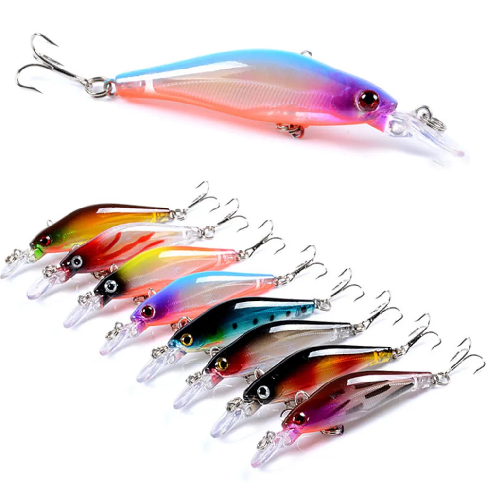 FISHINAPOT 1PCS 8cm 6.3g Laser Sinking Slowly Minnow Fishing Lure Isca Artificial Hard Bait Fishing Wobblers Pike Bass Crankbait