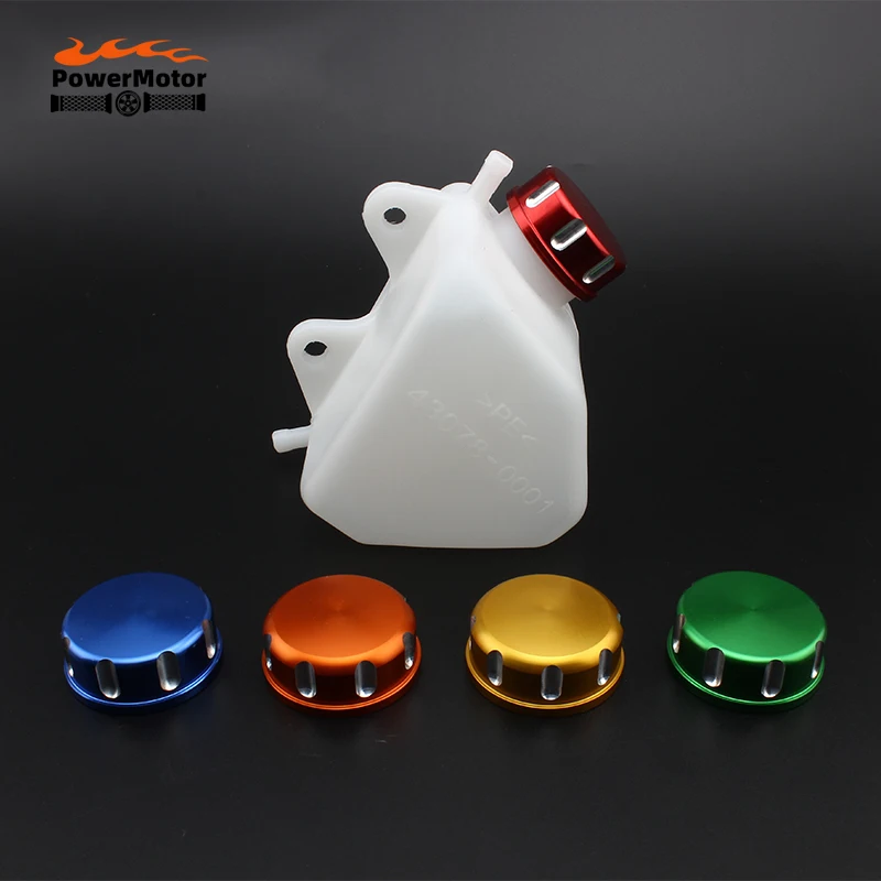 For Kawasaki KLX 250 Plastic Water Coolant Reservoir Tank Radiator CNC Caps Enduro Motorcycle Dirt Pit Bike Accessories