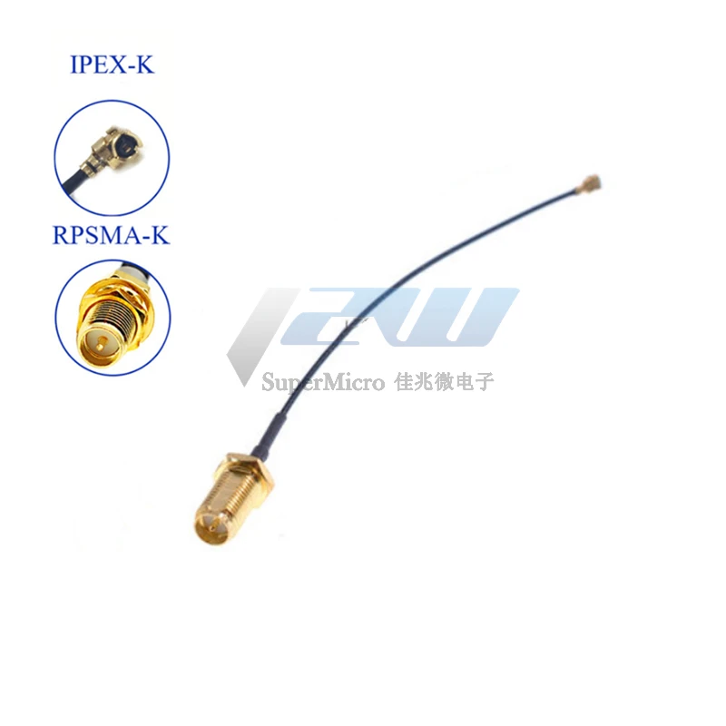 5PCS SMA Connector Cable, IPEX to SMA-K Female to uFL/u.FL/IPX/IPEX UFL to SMA Female RG1.13 Antenna RF Cable Assembly RP-SMA-K