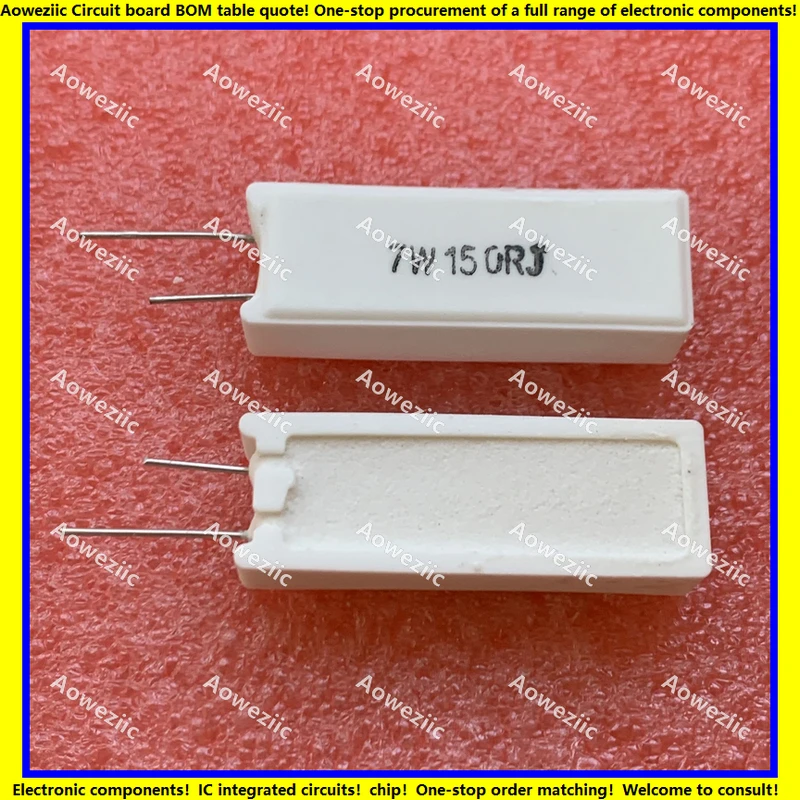 

10Pcs/Lot 7W150RJ 7W150ΩJ RX27-5 SQM Vertical Cement Resistance 7W150ohm 7W 150RJ 7W150R Ceramic Resistance Precision ±5% Power