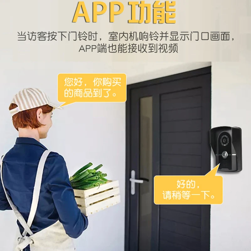 SYSD Smart Video Deurbel 10 "Touchscreen Monitor Video Deurtelefoon Intercom voor thuis IR Camera met Bewegingsmelder