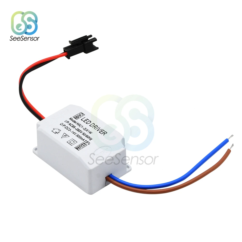 LED Driver 300mA 1W 3W LED Power Supply Unit AC85-265V to DC3-14V Lighting Transformers For LED Lights DIY