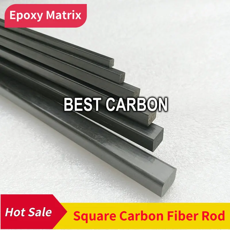 Free shipping 500mm length Pultruded Square Solid Carbon Fiber Rod ,CFR rods, Rigid rod, kite pole,building pole, CFK stab