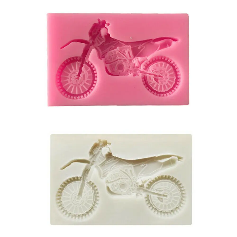 3D Motorcycle Silicone Molds Cake Decorating Fondant Mold DIY Baking Clay Candy Chocolate Gumpaste Moulds Kitchen Tools