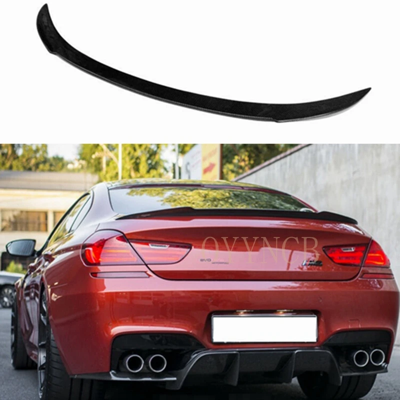 

V Style Carbon Fiber Trunk Spoiler for BMW 6 Series F06 Gran Coupe 4-door Rear Ducktail Duck Tail Lip Wings 640i 650i