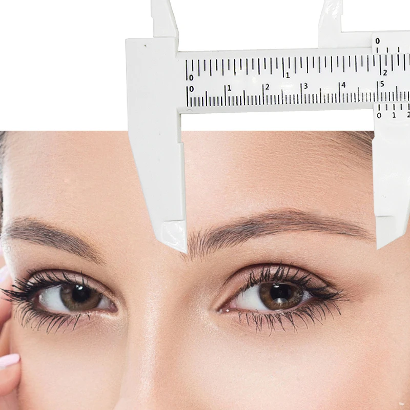 1Pcs Plastic 150MM Waterproof Sliding Vernier Caliper Student Mini Experimental Measuring Tool Permanent Makeup Eyebrow Ruler