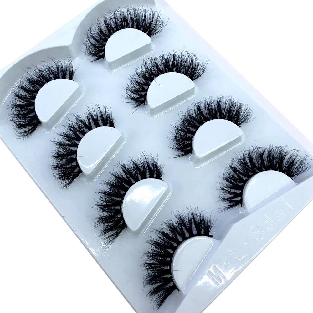 HBZGTLAD 4 Paar Natürliche Falsche Wimpern Lange 3D Nerzwimpern Wimpernverlängerung Nerzwimpern für Schönheit – Detail 17