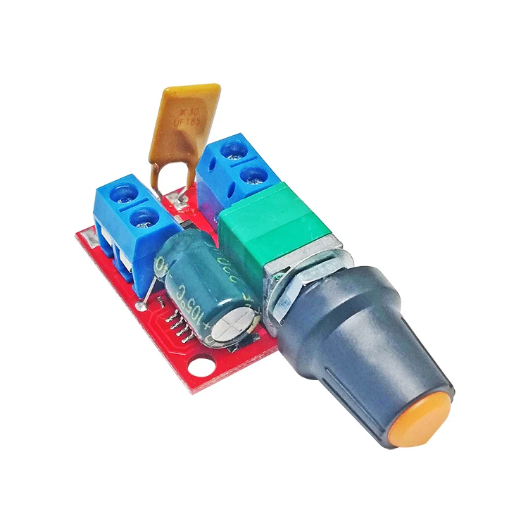 Mini Dc Motor PWM Gubernur 3v6 12 24 35V Saklar Pengatur Kecepatan Ultra Kecil LED 5A Dimmer