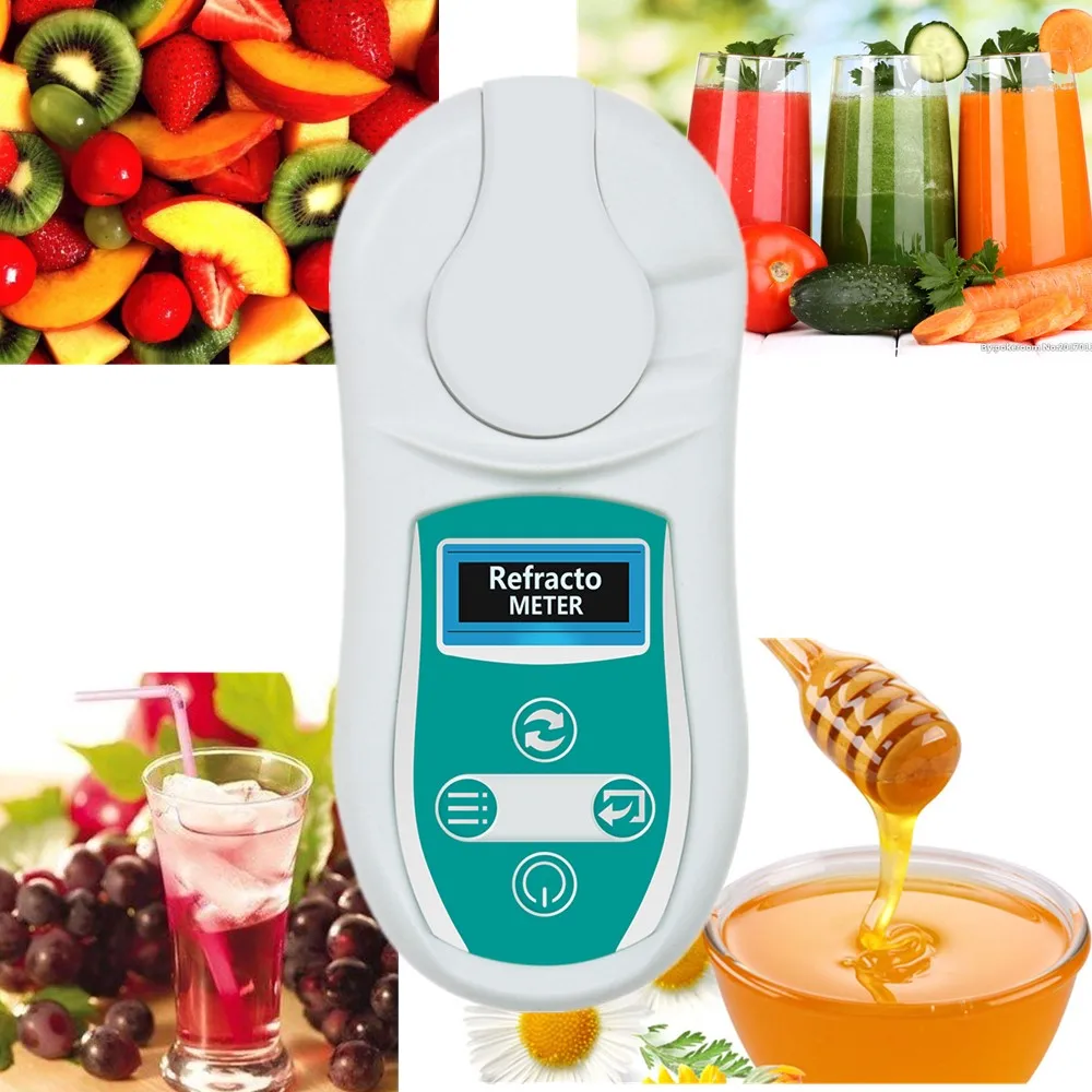 0-53% Digital Brix rifrattometro succo miele Test Meter fluido Brix rifrattometro succo contenuto di zucchero strumento di misurazione 40% di sconto