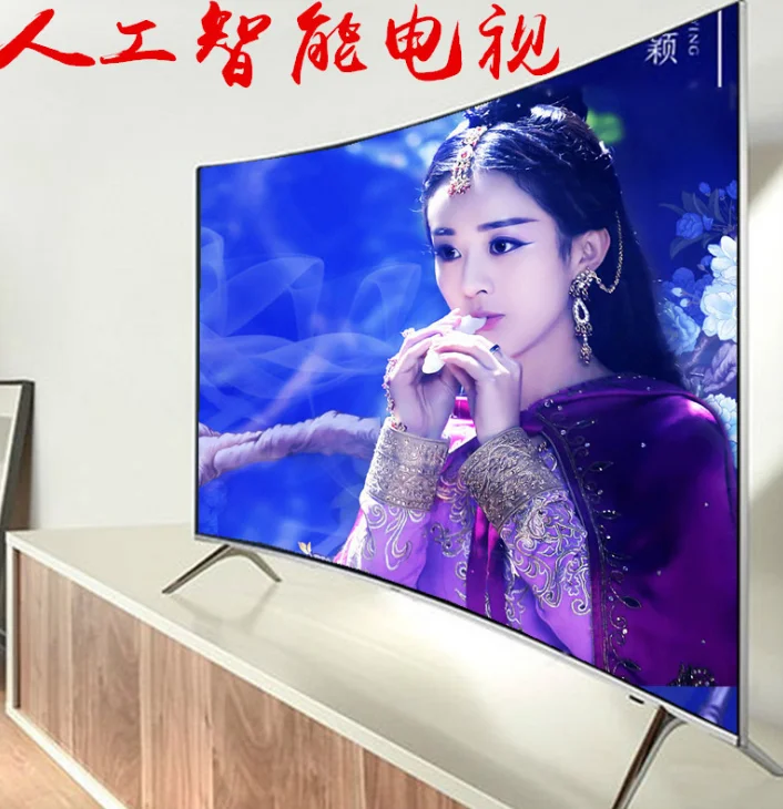 60 55 70 75 ''Inch 4K Gebogen Screen Monitor Led Smart Wifi Televisie Tv